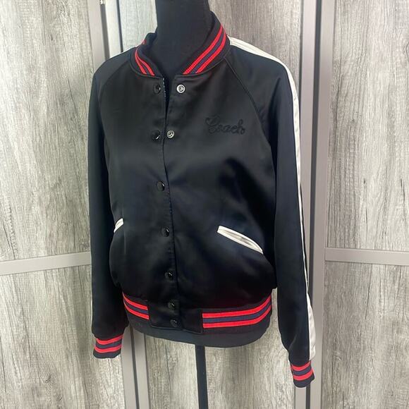 Coach Reversible Ranch Floral Varsity Multicolor Jacket Women's M - Picture 2 of 16